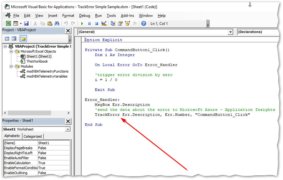 Insert One Line of Code in the Error Procedure to Track Errors