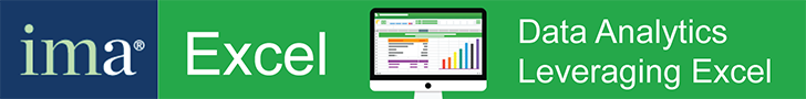 IMA Data Analytics Leveraging Excel