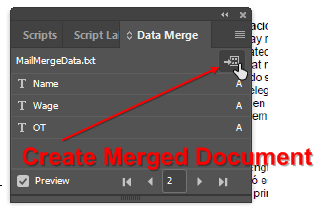 Indesign Create Merged Document